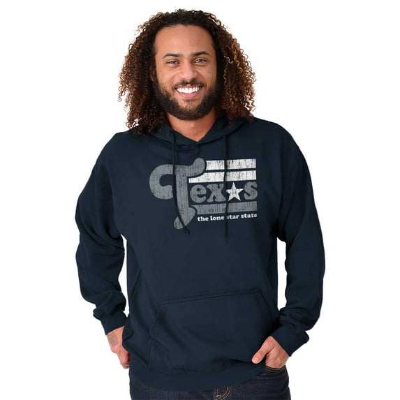 Texas Cool Vintage Retro TX Souvenir Unisex Plus Size Hoodie Brisco Brands 2X