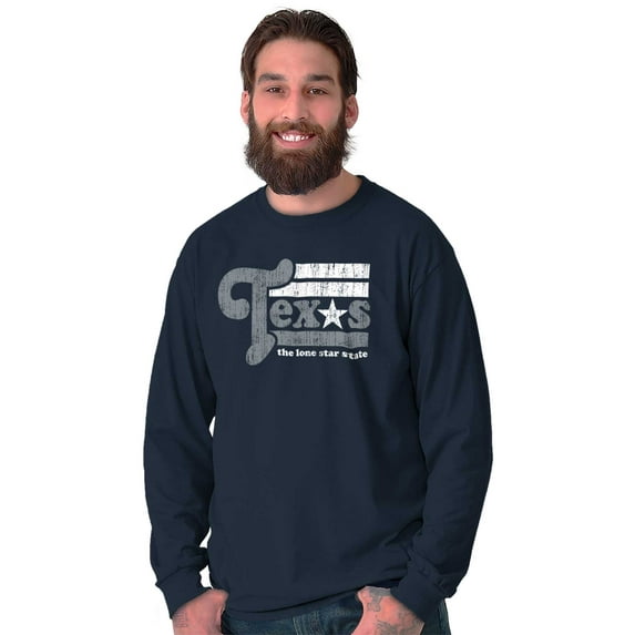 Texas Cool Vintage Retro TX Souvenir Long Sleeve TShirt Men Women Brisco Brands S
