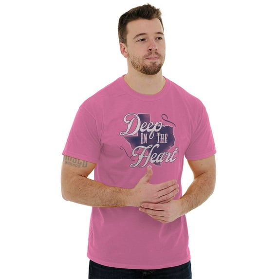Texas Deep in the Heart Cute TX Men's Graphic T Shirt Tees Brisco Brands X