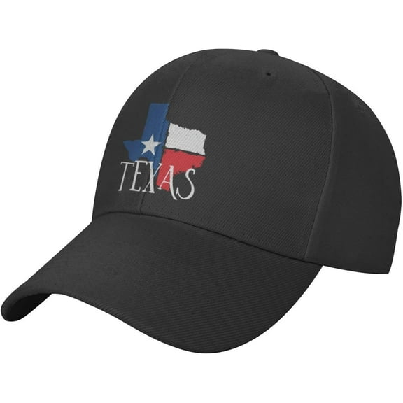 Texas - Distressed Texas map Gifts Baseball Cap Men Hat Women Dad Hat Sun Hat Adjustable Trucker Hat Cowboy Hat Black