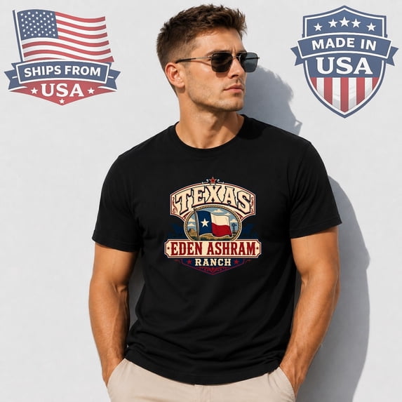 Bad Graphicks Texas Eden Ashram Ranch Graphic T-Shirt Western Place Design - Walmart.com