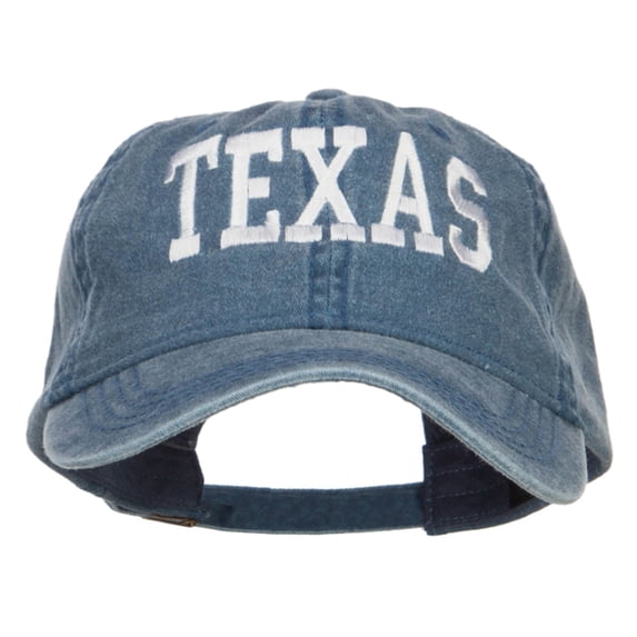 Texas Embroidered Washed Cap - Navy OSFM