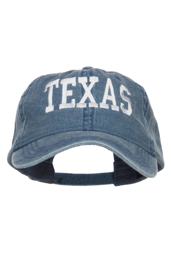 Texas Embroidered Washed Cap - Navy OSFM