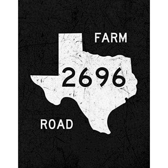 Texas Farm Road Highway.12 X 8 Inch Tin Sign Vintage Iron Painting Metal Plate Novelty Decor Club Cafe Bar.
