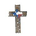 thumbnail image 1 of Texas Faux Wooden Wall Cross – Western Religious Resin Cross with Distressed Wood Look – Rustic Farmhouse, Cabin, or Lodge Wall Décor – Inspirational Gift for Home, Church, or Office Display, 1 of 8