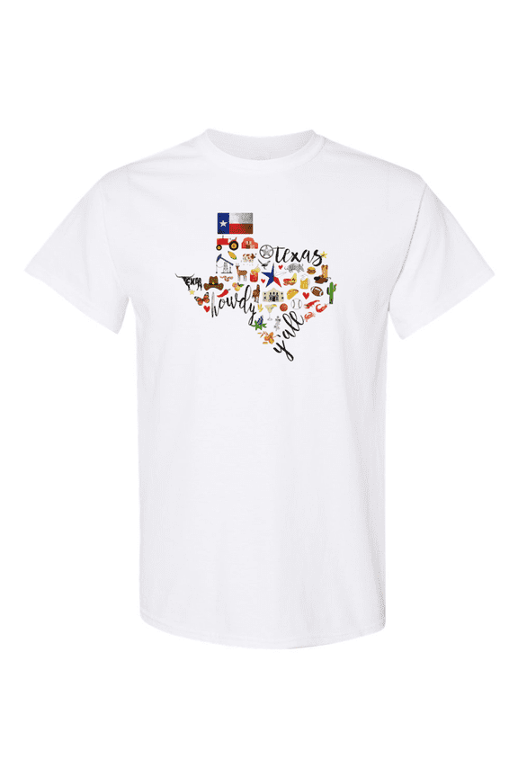 Texas Favorite State Pride Southern Country Retro Inspired Graphic Unisex T-Shirt, up to size 5XL