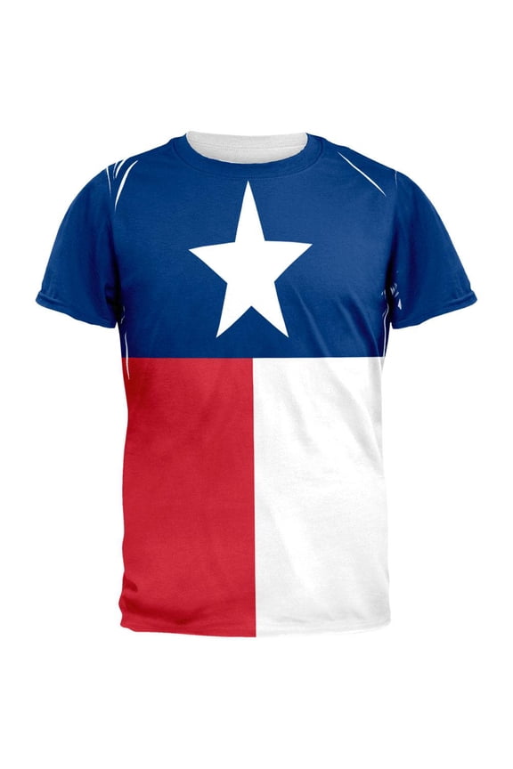 Texas Flag All Over Adult T-Shirt - Small