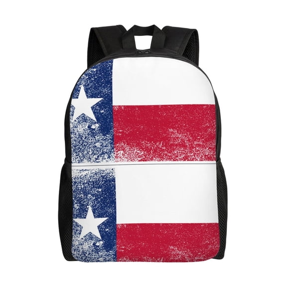 Texas Flag Backpack Travel Bag For Men Women Lightweight Back Pack With Laptop Compartmen