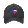 thumbnail image 1 of Texas Flag Baseball Cap Vintage Soft Washed Denim,Golf Dad Hat Adjustable Trucker Hats for Men Women Unisex Adult,Black, 1 of 7