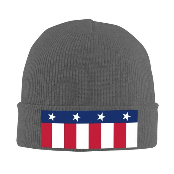 Texas Flag Beanie Hat Men Women Warm Printed Cap Knit Beanies Hats Outdoor Winter Deep Heather