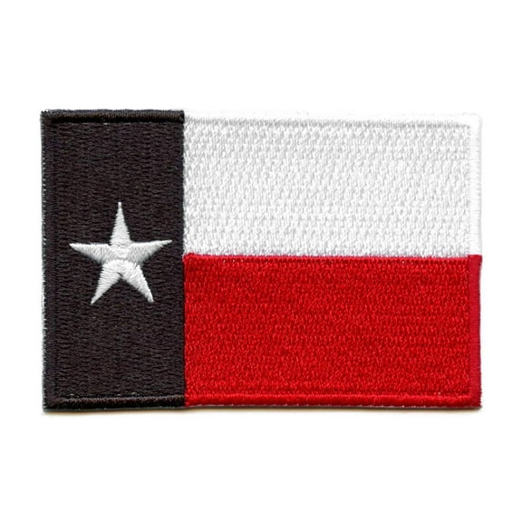 Texas Flag College Patch Lubbock Pride Red/Black Embroidered Iron On