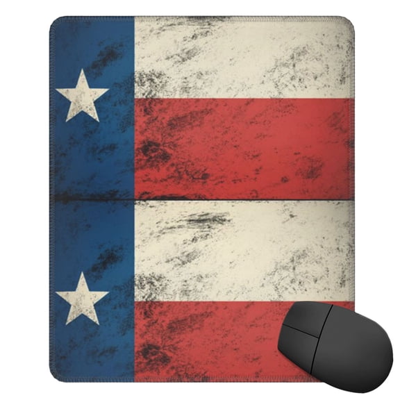 Texas Flag Distressed Square Mousepad Non Slip Rubber Base Mouse Mat For Office Laptop 11.8"X9.8" Inch