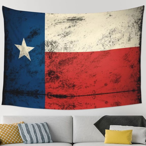 Texas Flag Distressed Tapestry Bedroom Living Room Tapestry Room Decorative Aesthetic Tapestries (90 In * 60 In)