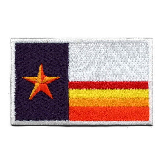 Texas Flag Houston Parody Rainbow Embroidered Iron on Patch
