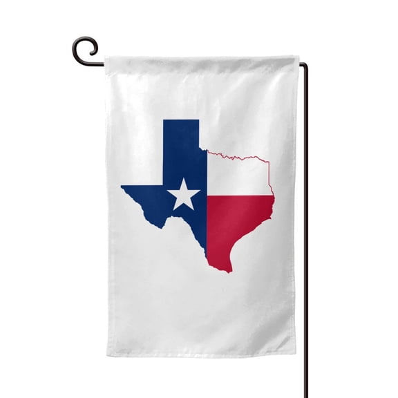 Texas Flag Map Garden Flag Vertical Double Sided Yard Outdoor Decoration 12.5 x 18 Inch Square