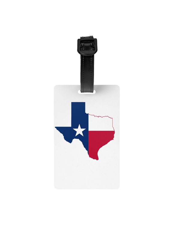 Texas Flag Map Luggage Identifier Name Tag For Backpacks Suitcases Bags Baggage