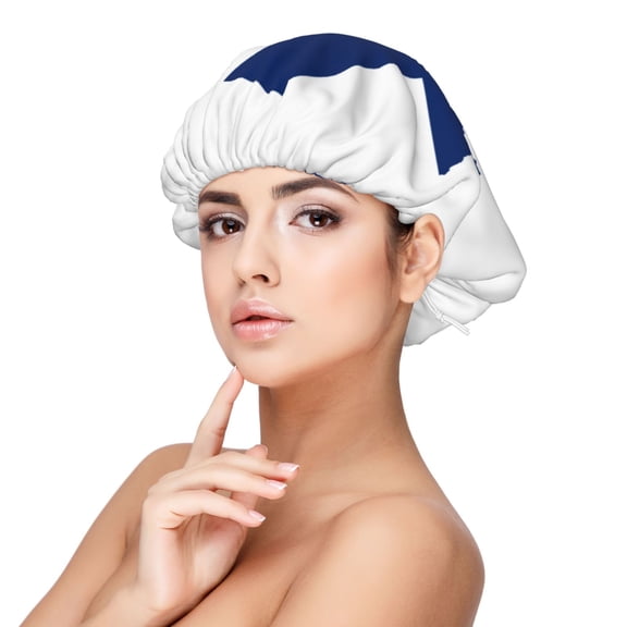 Texas Flag Map Sleep Cap Satin Bonnet Sleeping Hat Soft Elastic Night Hair Cover For Women