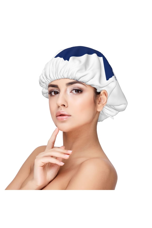 Texas Flag Map Sleep Cap Satin Bonnet Sleeping Hat Soft Elastic Night Hair Cover For Women