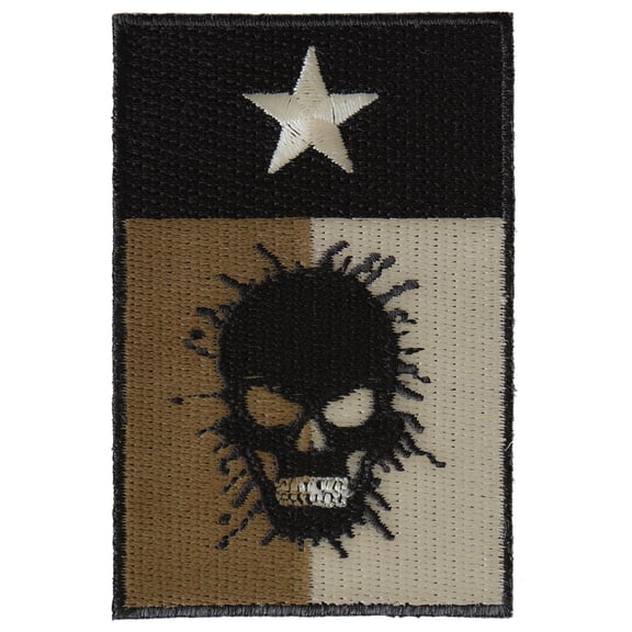 Texas Flag Oil Spill Skull Patch