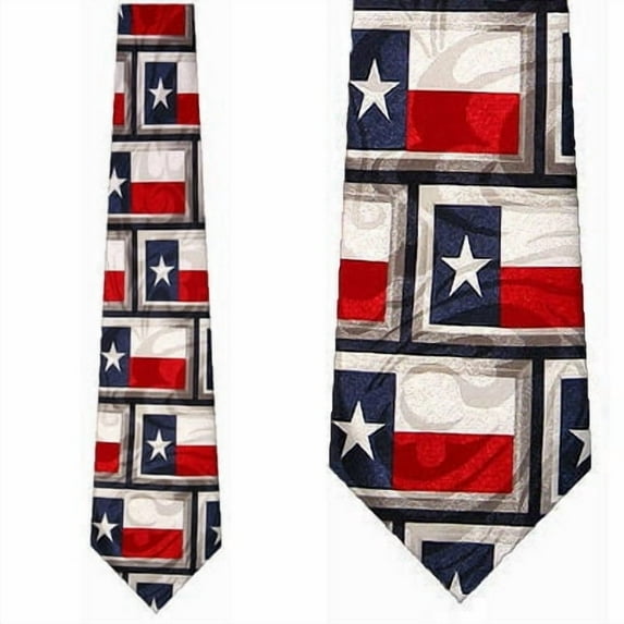 Texas Flag Repeat Necktie Mens Tie