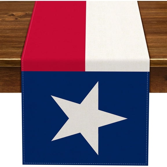 Texas Flag Table Runner Lone Star State Flag Decoration Patriotic Home Kitchen Dining Room Decor
