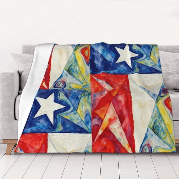 Texas Flag Throw Blanket Warm Camping Outdoor Light Weight Cozy Blanket for Couch Sofa Bed 40"x30"