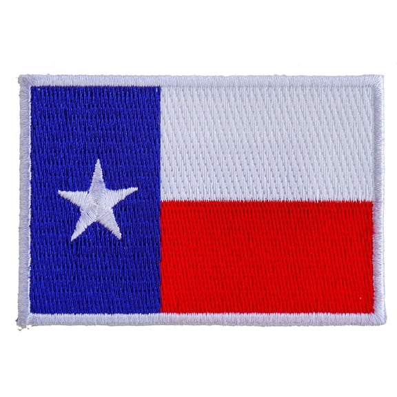 Texas Flag White Border Patch