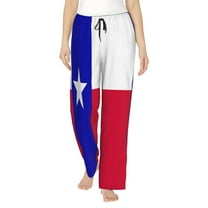 Texas Flag Women'S Pajama Pants Drawstring Pj Bottoms Pants With Pockets Small