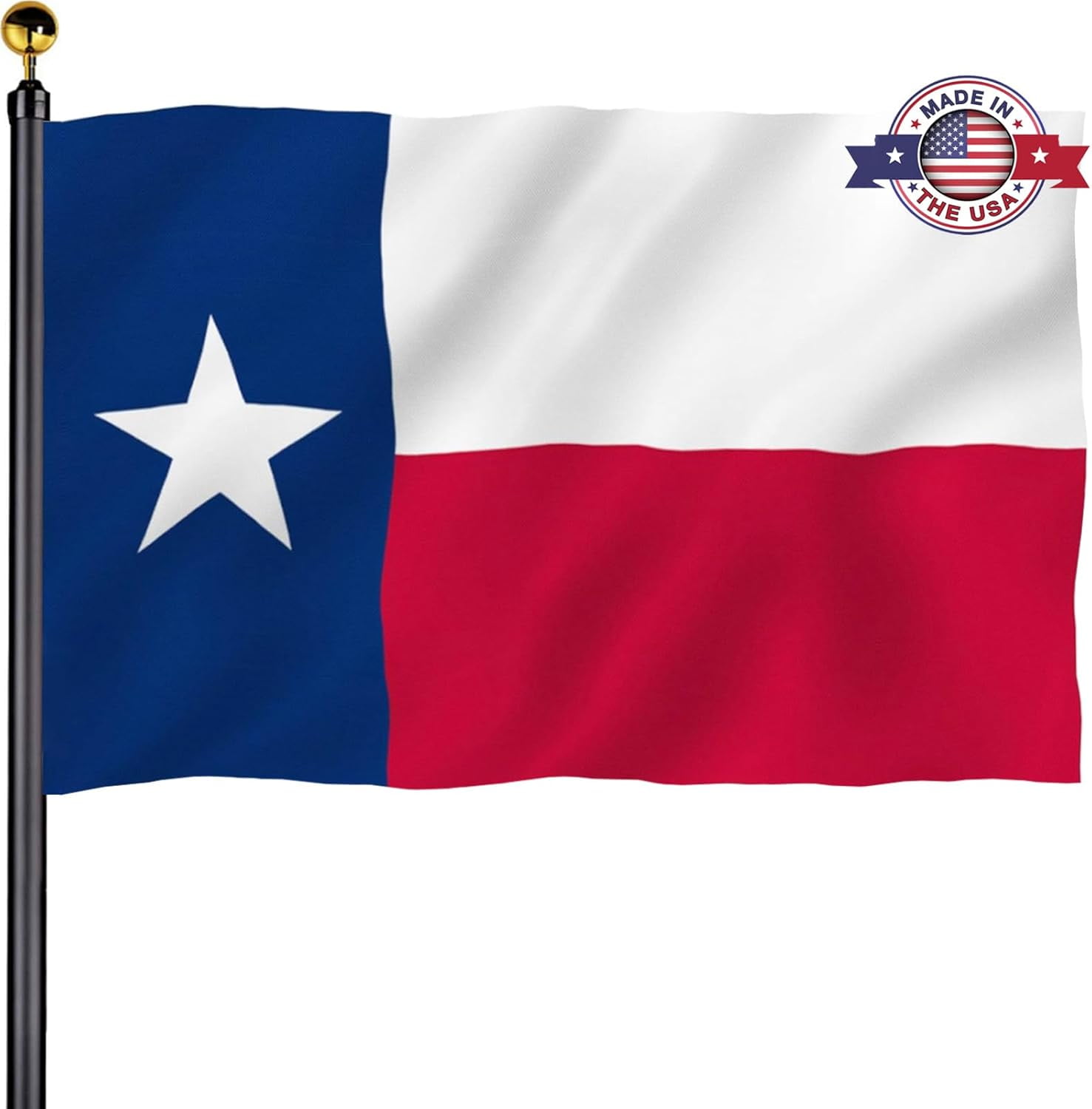 3x5 ft. Texas State Flag with Brass Grommets