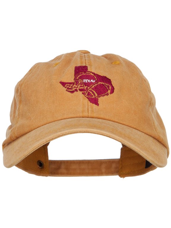 Texas Football State Map Embroidered Unstructured Cap - Gold OSFM