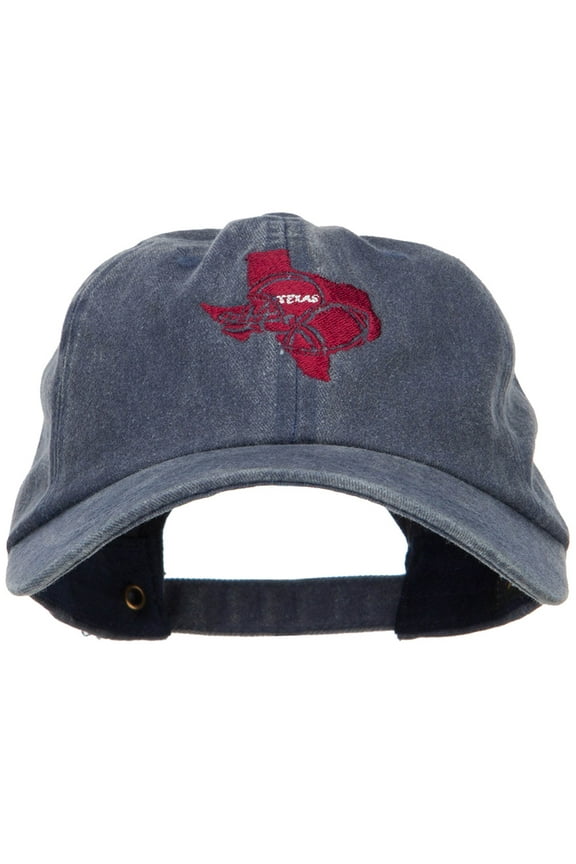 Texas Football State Map Embroidered Unstructured Cap - Navy OSFM
