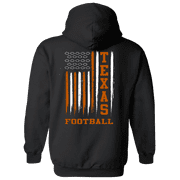 Texas Football Team Colors Football American Flag Unisex Hoodie-Black-4xl