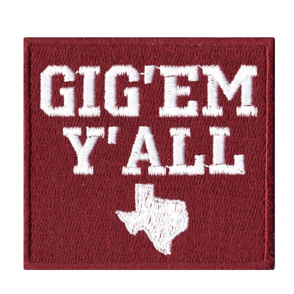 Texas Gig Em Yall Iron On Patch