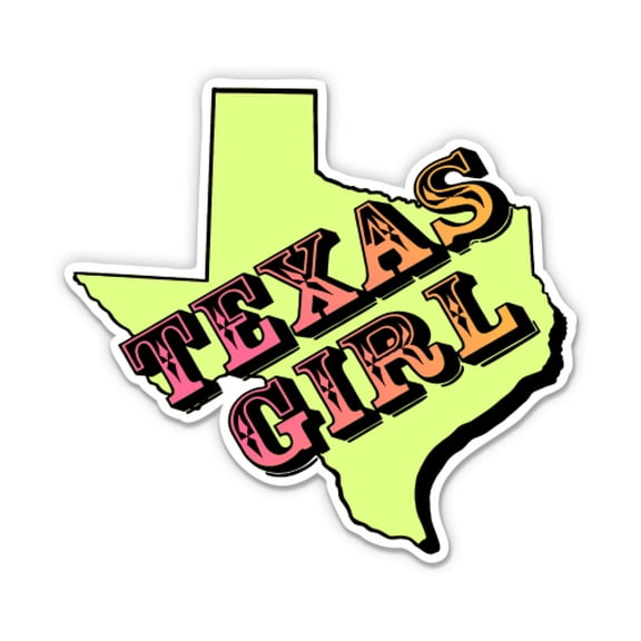 Texas Girl - 12" Vinyl Sticker Waterproof Decal