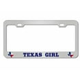 thumbnail image 1 of Texas Girl Style Heavy Duty Metal License Plate Frame Personalised/Car Accessories Car Tag Holder Cover (Chrome/Blue), 1 of 6