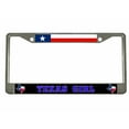 thumbnail image 1 of Texas Girl Style Heavy Duty Metal License Plate Frame Personalised/Car Accessories Car Tag Holder Cover (Chrome/blk/line Blue), 1 of 6