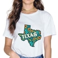 thumbnail image 1 of Texas Girl Sunflower Leopard Rustic Black State Pride T-Shirt, 1 of 4