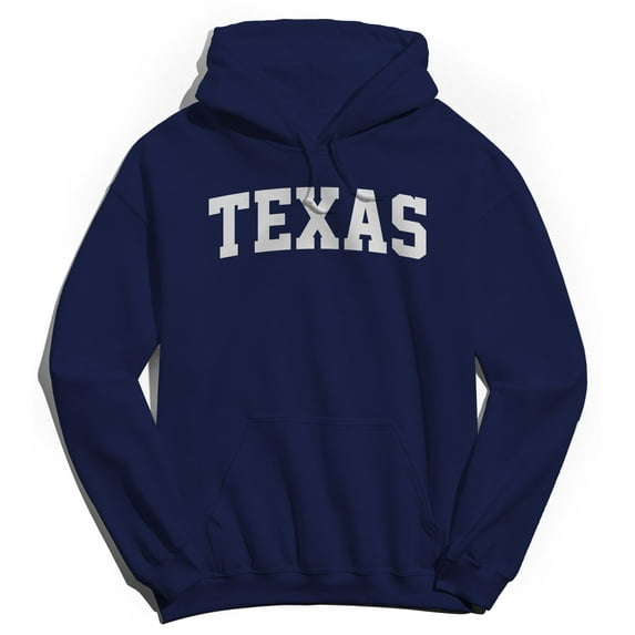 Texas Graphic Navy Men's Cotton Pullover Hoodie