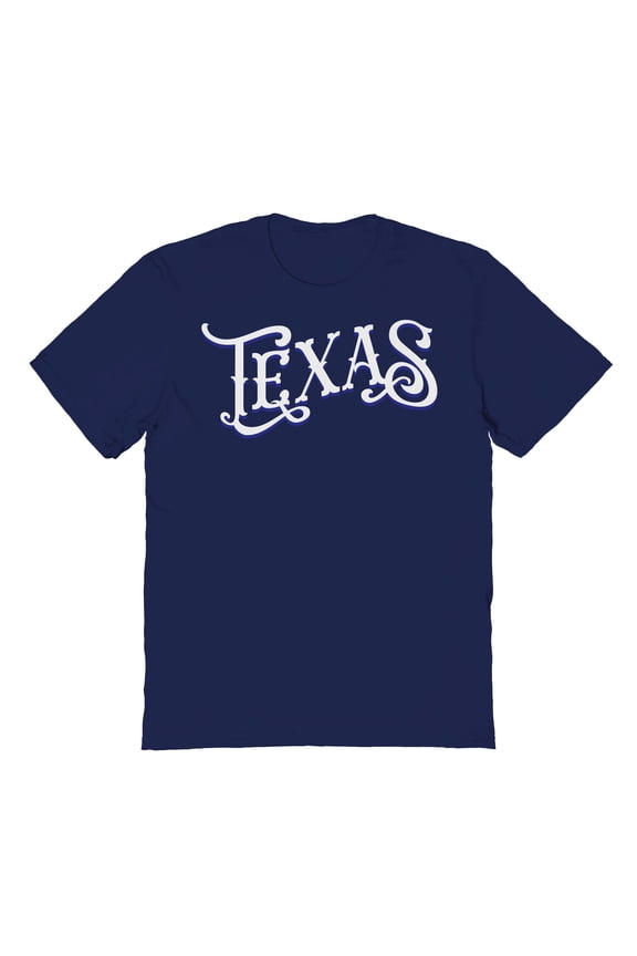 Texas Graphic Navy Men's Cotton T-Shirt