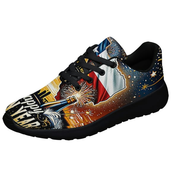 Texas Happy New Year Shoes Sneakers Black Size 13