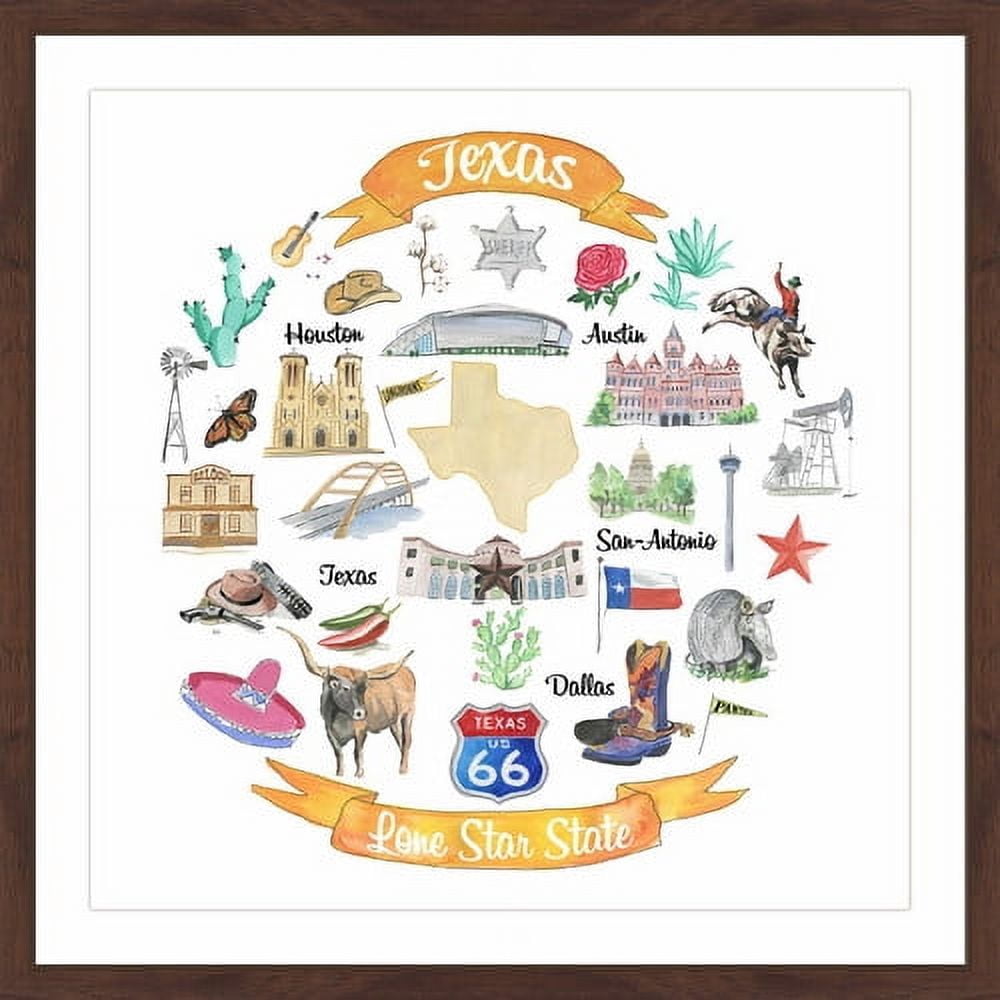 "Texas Has It All" Framed Painting Print