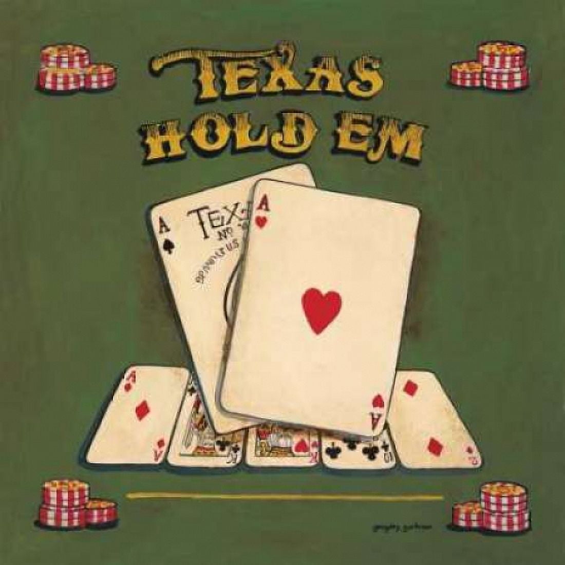 Texas Hold Em Canvas Art - Gregory Gorham (24 x 24)