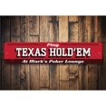 thumbnail image 1 of Texas Hold Em Novelty Sign, Metal Wall Decor - 4x18 inches, 1 of 4