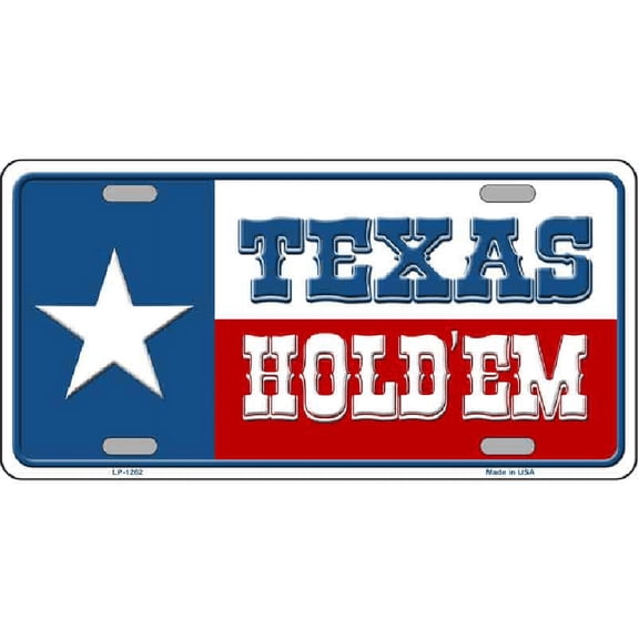 Texas Hold em Novelty License Plate