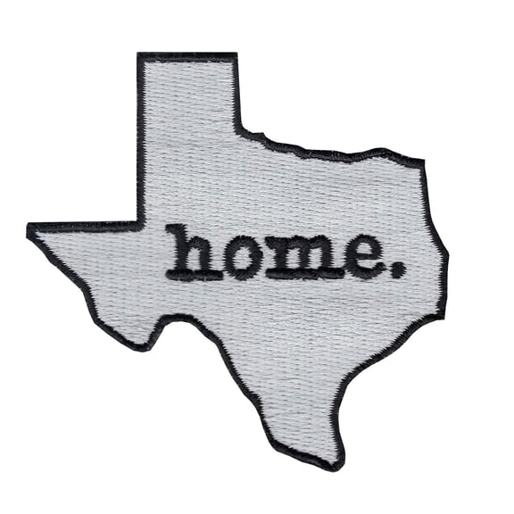 Texas Home State Logo Iron On Embroidered Patch