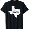thumbnail image 1 of Texas Home T Shirt Distressed TX Map with Heart T-Shirt, 1 of 3