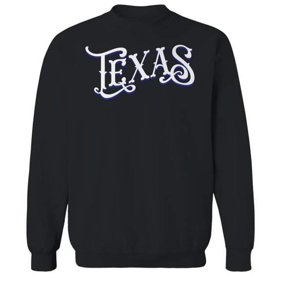 Texas Humor Graphic Black Men's Crewneck Sweatshirt