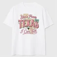 thumbnail image 1 of She's From Texas I Can Tell Cowgirl Graphic Tee for Women, Western State Pride Short Sleeve T-Shirt, Casual Country Crew Neck Top for Texas Girl Birthday Gift, 1 of 9