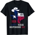 thumbnail image 1 of Texas Independence Day Since 1836 Map Of Texas & Cowboy Hat T-Shirt, 1 of 4
