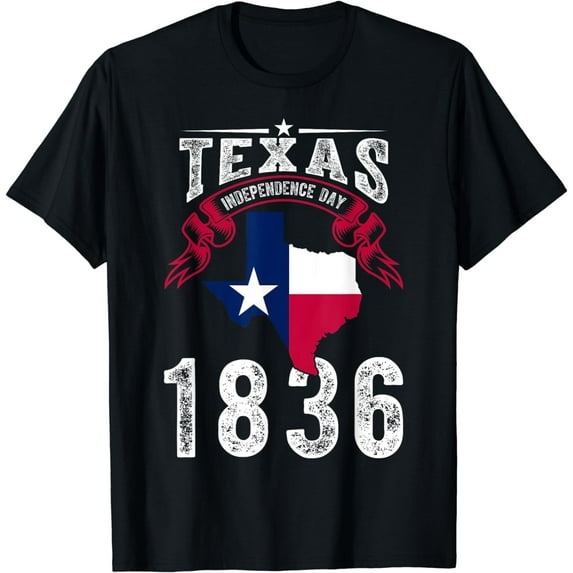 Texas Independence Historical Day Since 1836 Map Of Texas T-Shirt